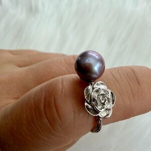 Edison freshwater Rose Pearl Ring